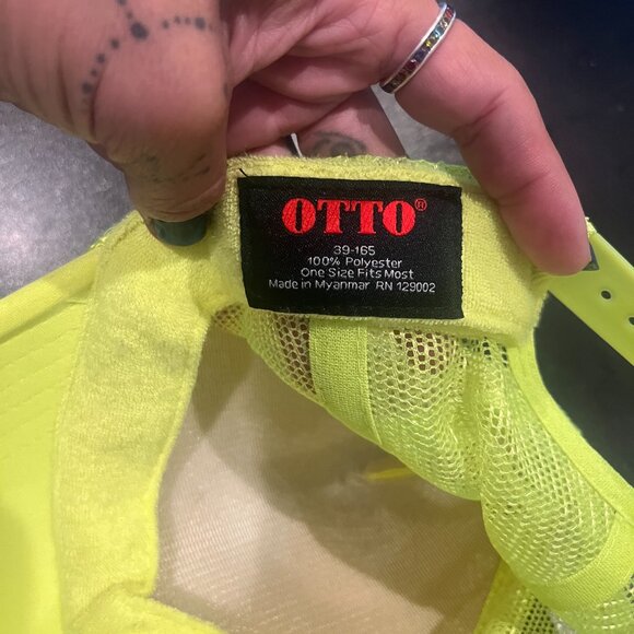 OTTO Mamitas Tequila Seltzer Bright Yellow Neon Unisex Hat One Size Fits Most - Picture 2 of 3